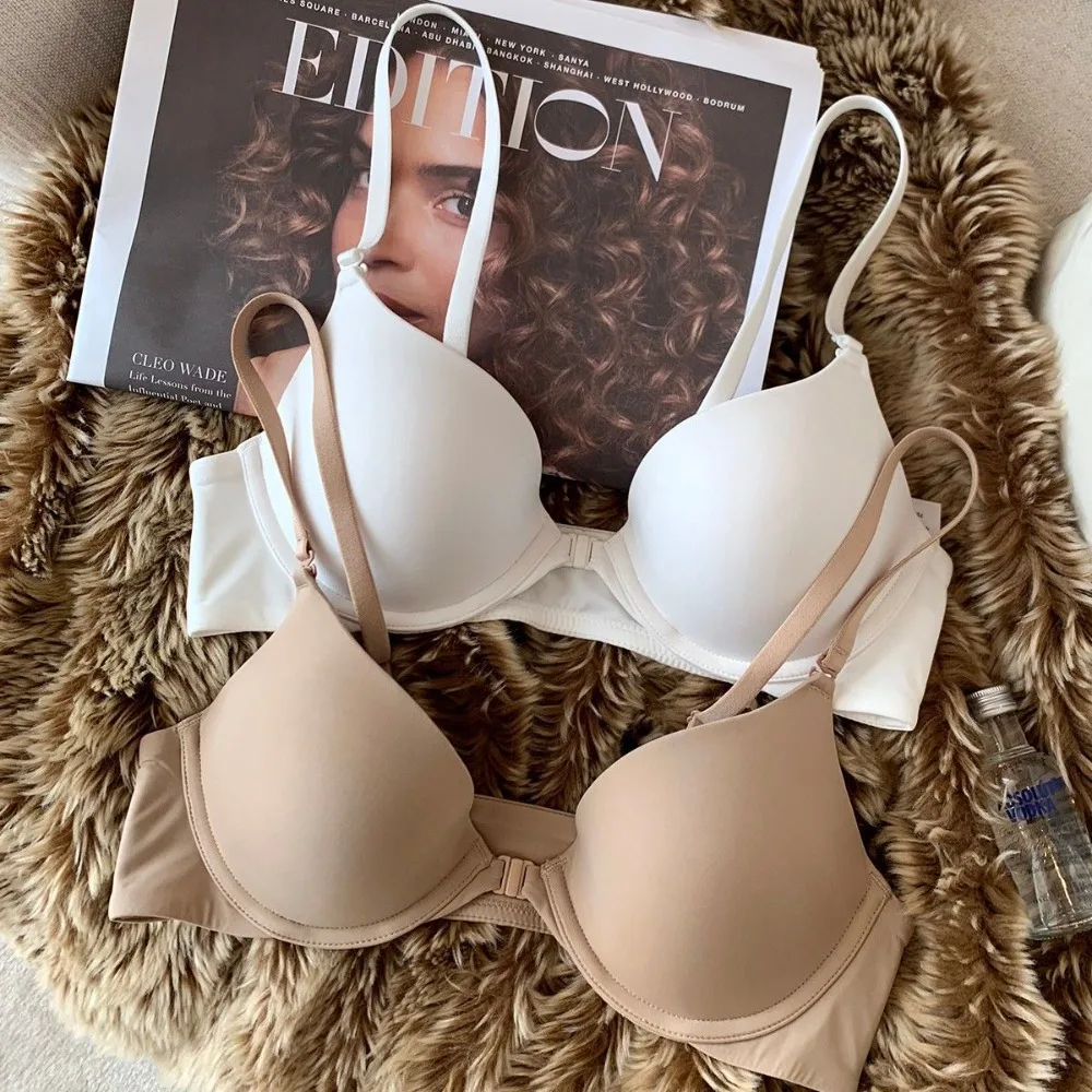 New Seamless Front Button Underwear Sexy Thin Invisible Trackless Underwear Lingerie with Steel Ring Super Push Up Bra Women
New Seamless Front Button Underwear Sexy Thin Invisible Trackless Underwear Lingerie with Steel Ring Super Push Up Bra Women