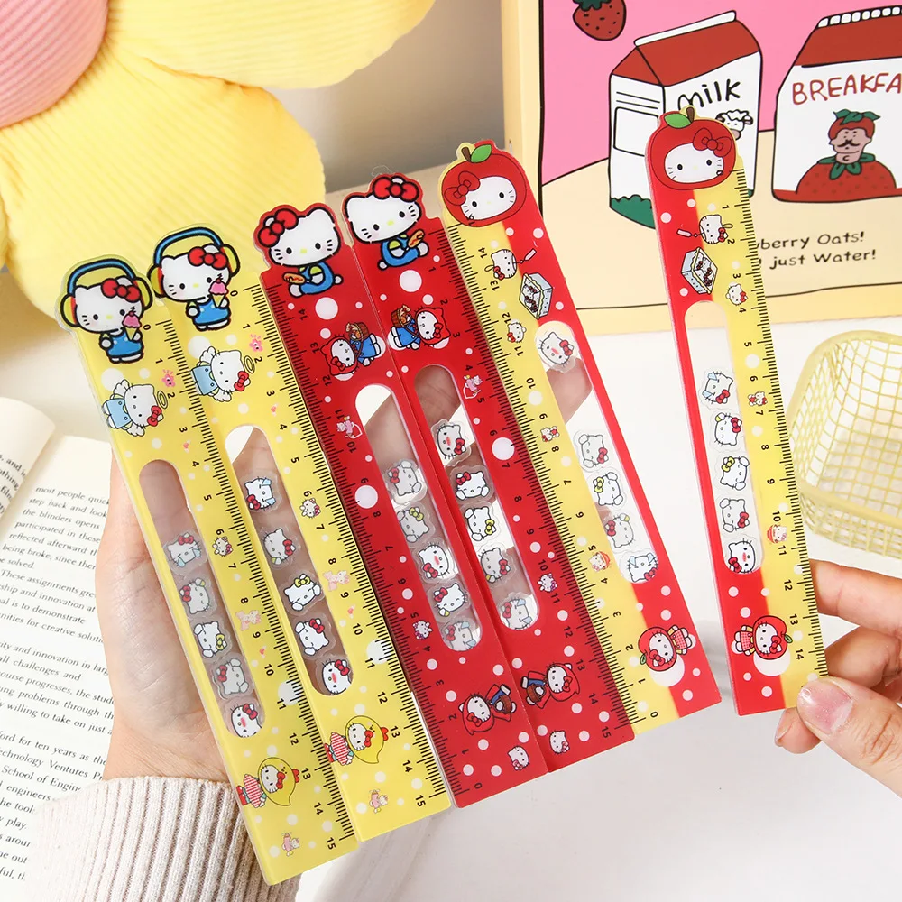 New Hello kitty rickety ruler 15CM acrylic ruler decompression ruler students learn stationery double-sided ruler
New Hello kitty rickety ruler 15CM acrylic ruler decompression ruler students learn stationery double-sided ruler