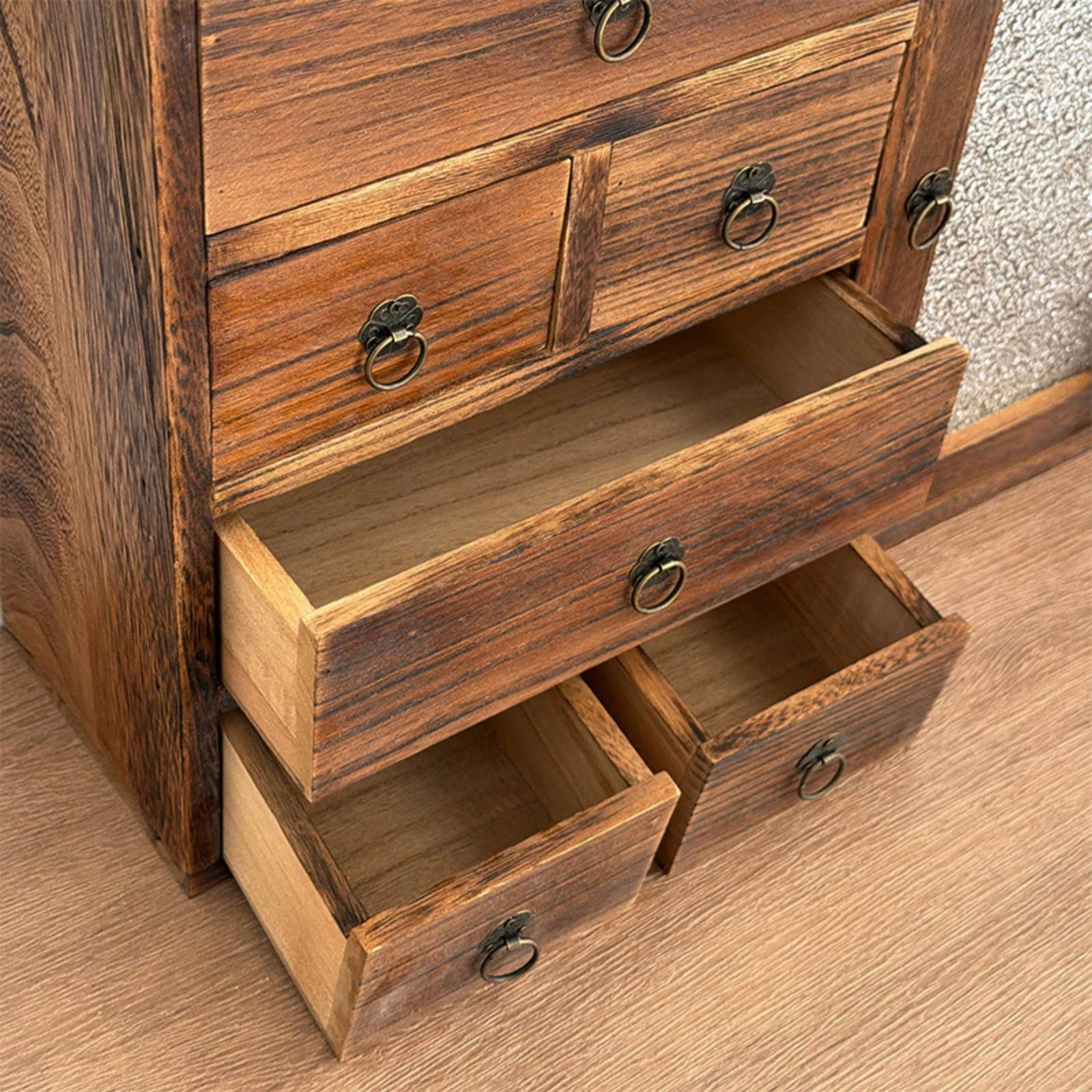 Wood Storage Cabinet Vintage Finish Drawer Cabinet Tabletop Organizer Wooden Desktop for Vanity Table
Wood Storage Cabinet Vintage Finish Drawer Cabinet Tabletop Organizer Wooden Desktop for Vanity Table
