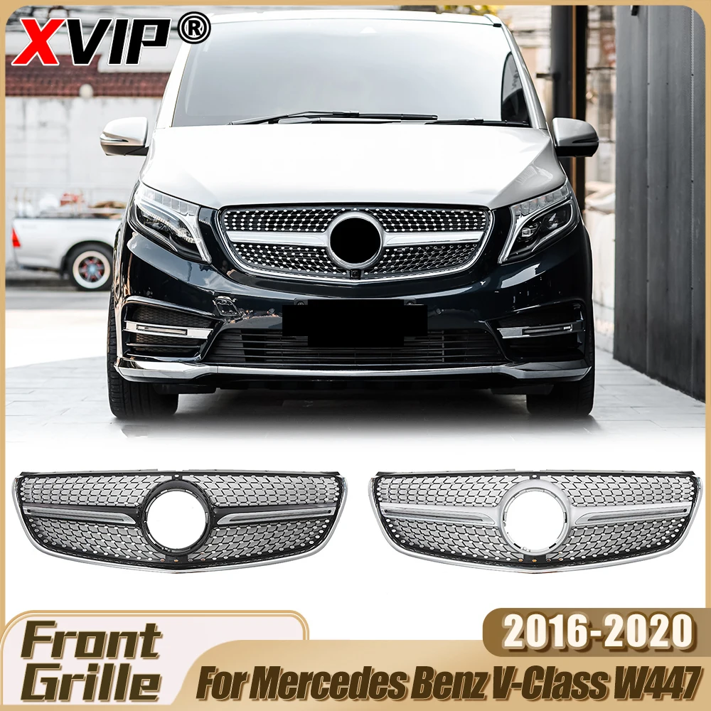 XVIP Chrome Black Diamonds Style Racing Grille With Camera Hole For Mercedes Benz V-Class W447 V250 2016-2020 Upper Grilles Mesh
XVIP Chrome Black Diamonds Style Racing Grille With Camera Hole For Mercedes Benz V-Class W447 V250 2016-2020 Upper Grilles Mesh