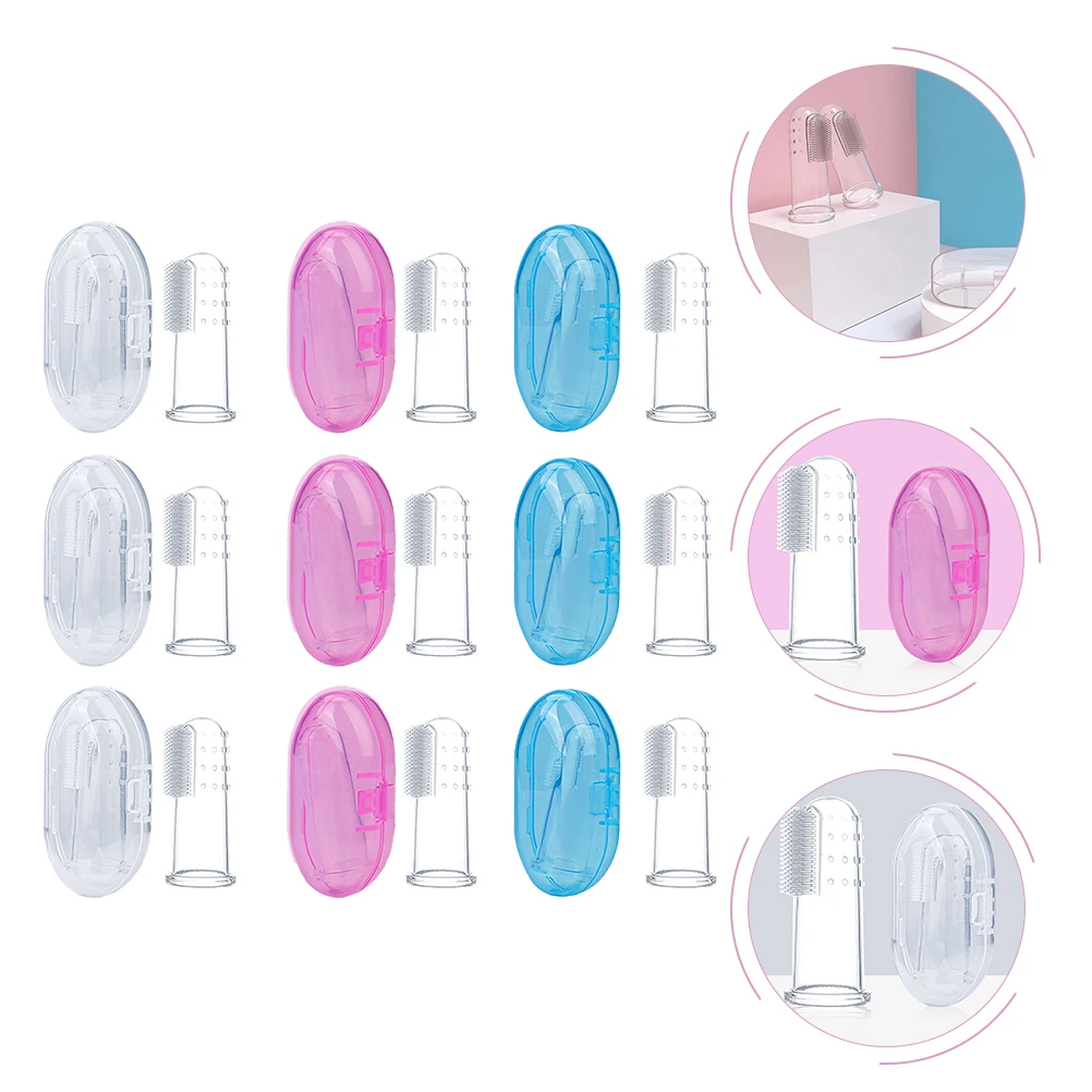 9pcs Silicone Finger Toothbrush Baby Toddler Infant Oral Hygiene Teeth Cleaner Teething Massager Travel Storage Box
9pcs Silicone Finger Toothbrush Baby Toddler Infant Oral Hygiene Teeth Cleaner Teething Massager Travel Storage Box