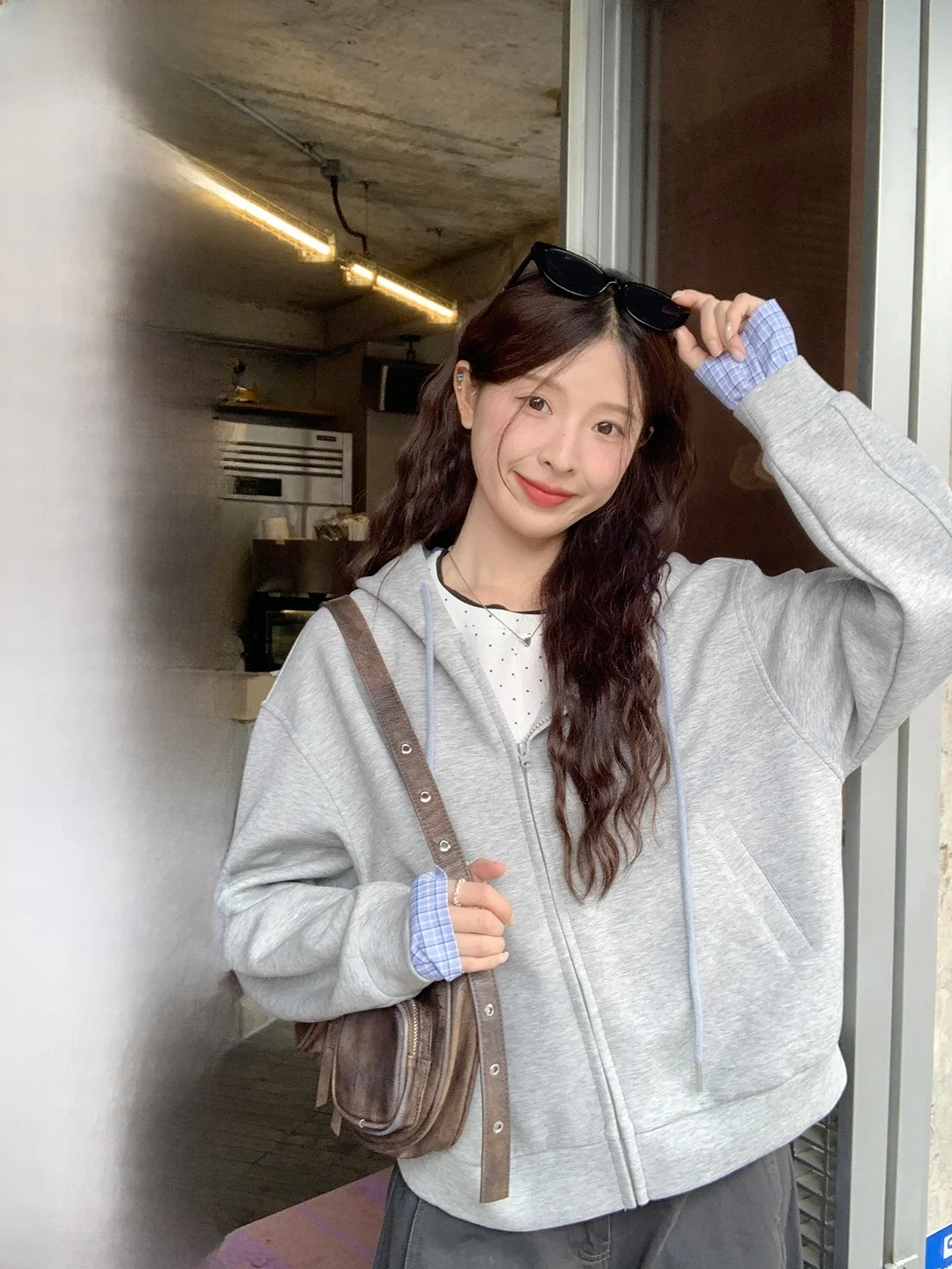 Slimming Plaid Hoodie Jaet Korean Sle Casual Faionable Women's Clothing Straight Cut Daily Wear Long Sve Zipper Design
Slimming Plaid Hoodie Jaet Korean Sle Casual Faionable Women's Clothing Straight Cut Daily Wear Long Sve Zipper Design