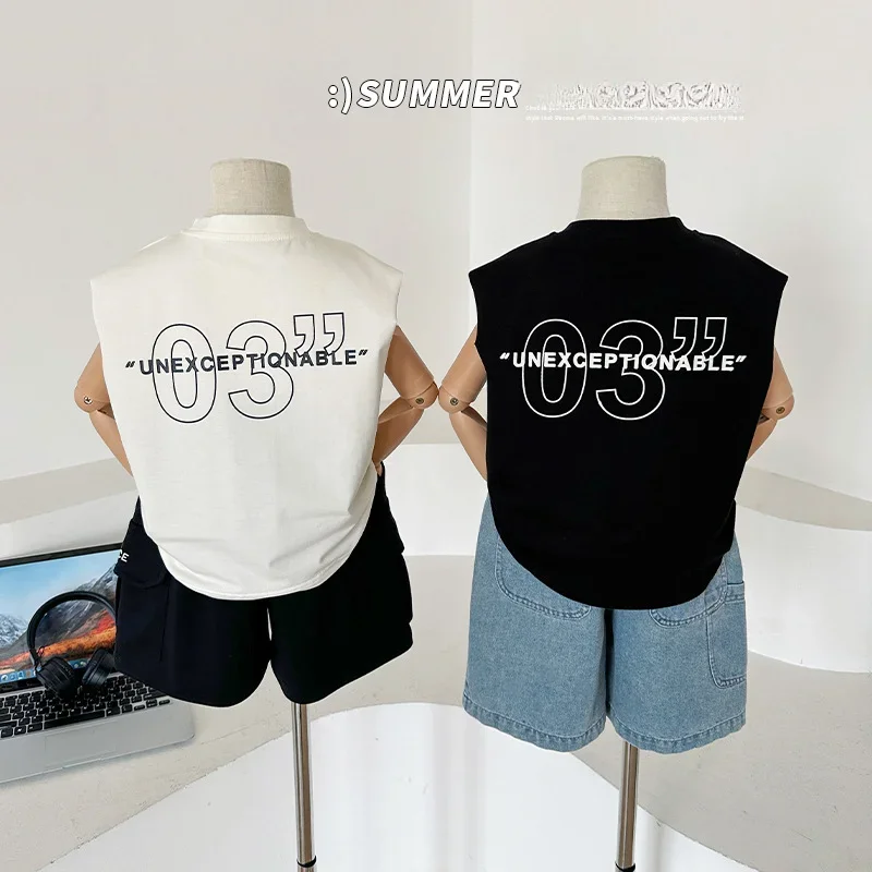 Boy Vest Top 2024 Summer New Children Wear Children Korean Style All Handsome Sleeveless T-shirt Boys and Girls Vest Tops
Boy Vest Top 2024 Summer New Children Wear Children Korean Style All Handsome Sleeveless T-shirt Boys and Girls Vest Tops