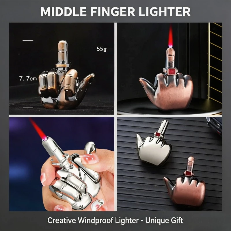 Conversation Starter Lighter, Middle Finger Design with Voice, Windproof Jet Flame, Cool Novelty Gift for Bachelor Parties
Conversation Starter Lighter, Middle Finger Design with Voice, Windproof Jet Flame, Cool Novelty Gift for Bachelor Parties