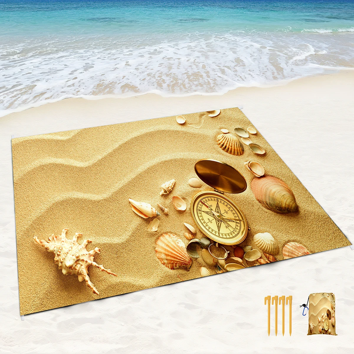 Sand Proof Beach Blanket Sand Proof Beach Shell Starfish Lightweight Mat with Corner Pockets and Mesh Bag for Beach Party,Travel
Sand Proof Beach Blanket Sand Proof Beach Shell Starfish Lightweight Mat with Corner Pockets and Mesh Bag for Beach Party,Travel