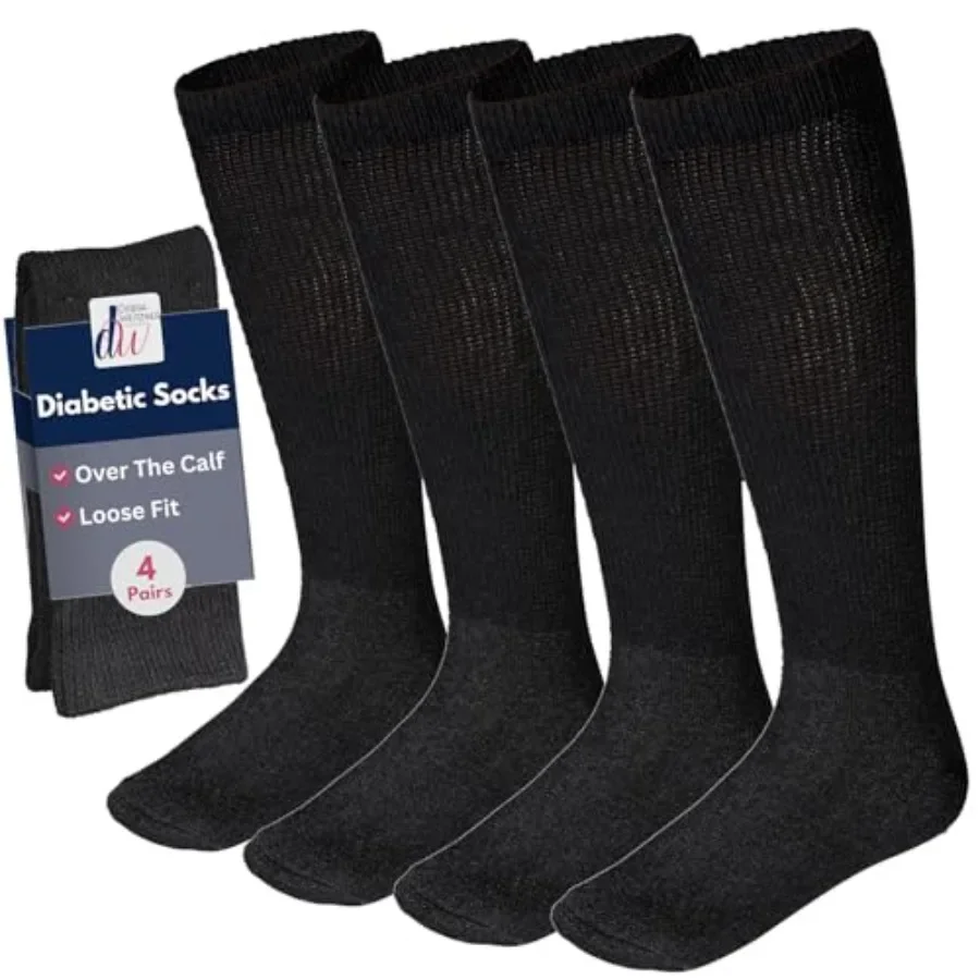 Debra Weitzner Diabetic Socks for Men and Women Over the Calf Knee High Cotton Socks Loose Fit 4 Pairs
Debra Weitzner Diabetic Socks for Men and Women Over the Calf Knee High Cotton Socks Loose Fit 4 Pairs