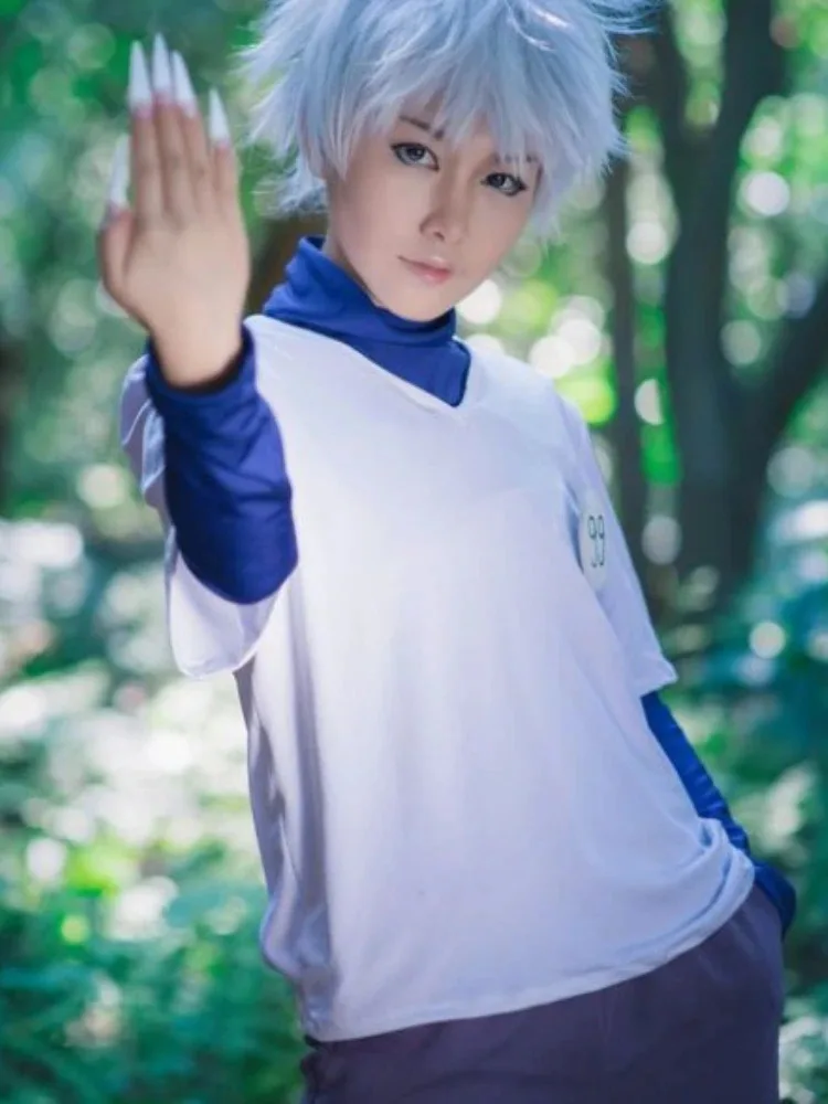 Hunter x Hunter Killua Zoldyck Cosplay Costume Number 99 Badge Halloween Christmas Party Cosplay Suit Shirt Short White Wig
Hunter x Hunter Killua Zoldyck Cosplay Costume Number 99 Badge Halloween Christmas Party Cosplay Suit Shirt Short White Wig