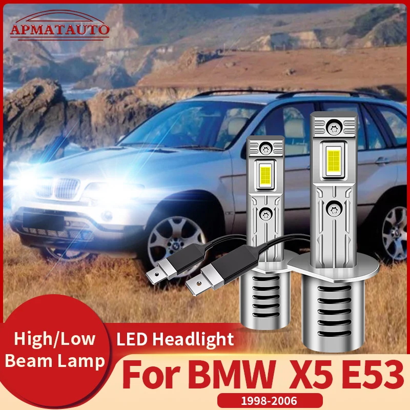2PCS Plug&Play 20000lm For BMW X5 E53 1998 1999 2000-2006 Canbus LED Headlight Light Hi/Low Beam lights 6500k Car Accessories
2PCS Plug&Play 20000lm For BMW X5 E53 1998 1999 2000-2006 Canbus LED Headlight Light Hi/Low Beam lights 6500k Car Accessories