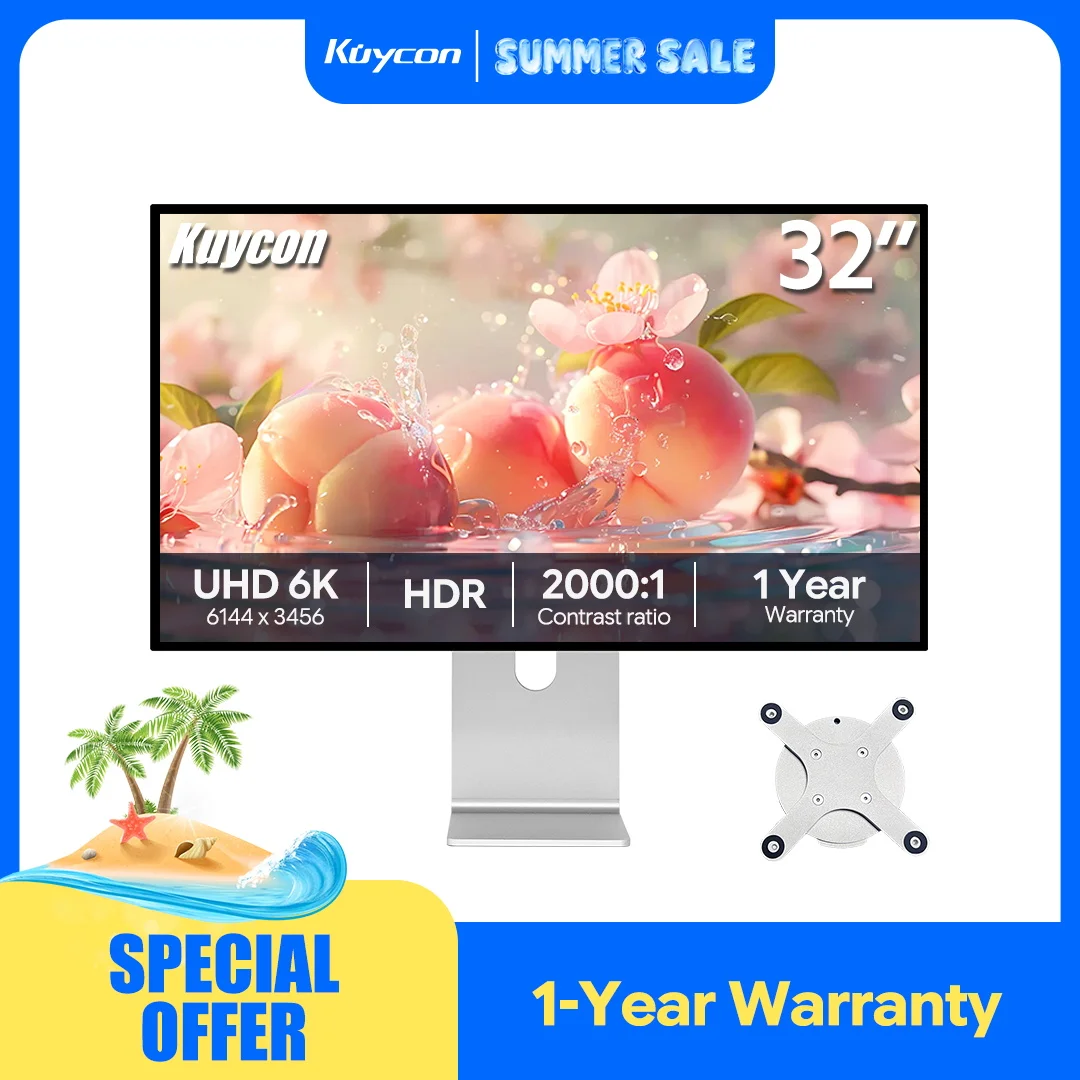 Kuycon G32P Computer Monitor 32 Inch 6K UHD LED PC Display 99%sRGB IPS Monitor Eyecare Anti-glare Screen G-sync VESA Compatible
Kuycon G32P Computer Monitor 32 Inch 6K UHD LED PC Display 99%sRGB IPS Monitor Eyecare Anti-glare Screen G-sync VESA Compatible
