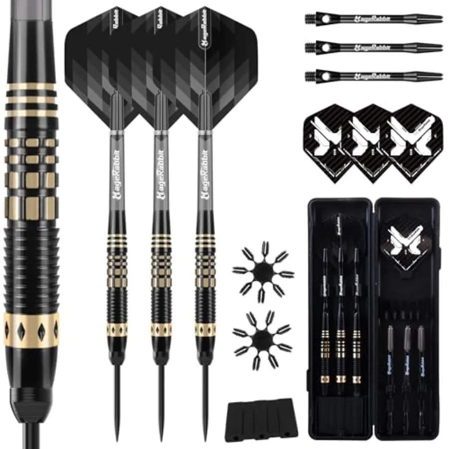 Darts Steel Tip 3pcs, Copper Barrel, Darts Metal Tip with Carrying Case +6 Flight+ Alum Shafts+Dart Tools
Darts Steel Tip 3pcs, Copper Barrel, Darts Metal Tip with Carrying Case +6 Flight+ Alum Shafts+Dart Tools