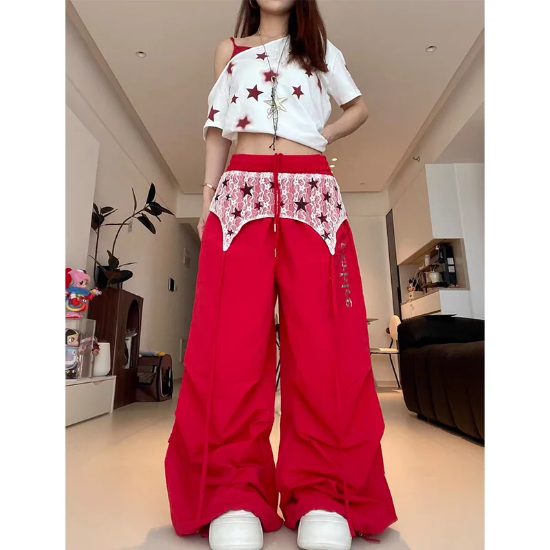 Женские винтажные красные свободные брюки-парашюты 2025 года, осенние, в стиле Харадзюку, оверсайз, карго, уличная одежда, Y2K, гяру, брюки, одежда
Женские винтажные красные свободные брюки-парашюты 2025 года, осенние, в стиле Харадзюку, оверсайз, карго, уличная одежда, Y2K, гяру, брюки, одежда