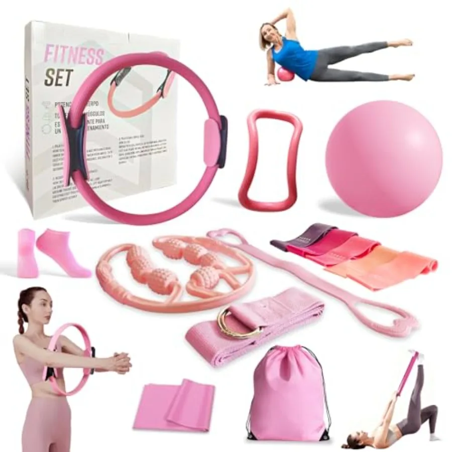 Home Workout Pilates Kit for Women Better me Pilates Ring and Ball Set Essentials Equipment with 5 Resistance Bands Massager Ro
Home Workout Pilates Kit for Women Better me Pilates Ring and Ball Set Essentials Equipment with 5 Resistance Bands Massager Ro