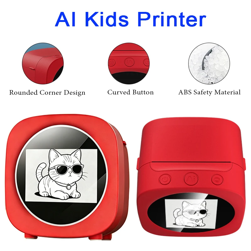 AI Kids Printer Voice Recognition Image Printing with 2.4-inch High Definition Display Wireless Portable Mini Label Maker
AI Kids Printer Voice Recognition Image Printing with 2.4-inch High Definition Display Wireless Portable Mini Label Maker