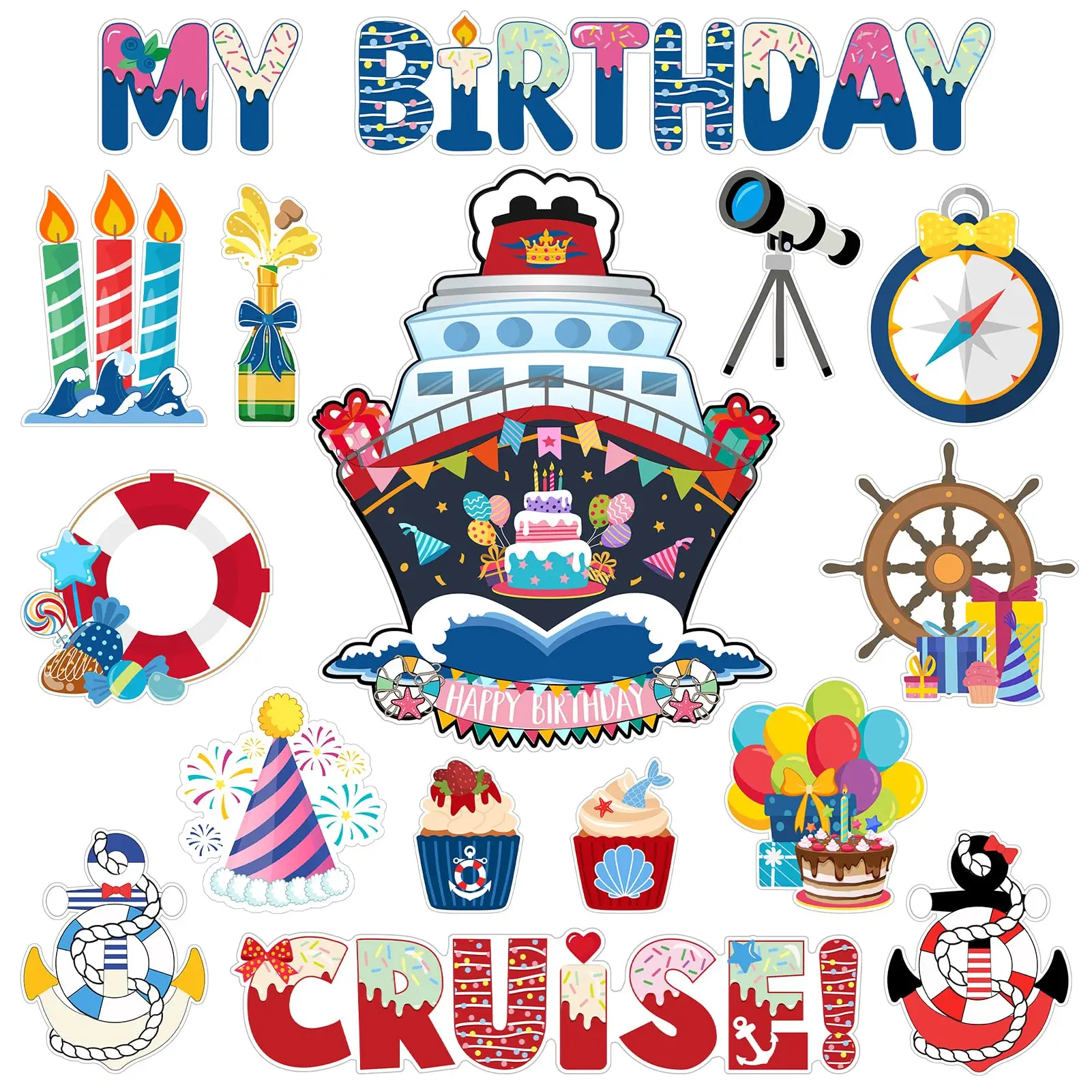 16 Pcs Birthday Cruise Door Decorations Magnet Stickers, Cute Captain Sea Navigation Car Door Decors Magnetic Cruise Accessories
16 Pcs Birthday Cruise Door Decorations Magnet Stickers, Cute Captain Sea Navigation Car Door Decors Magnetic Cruise Accessories
