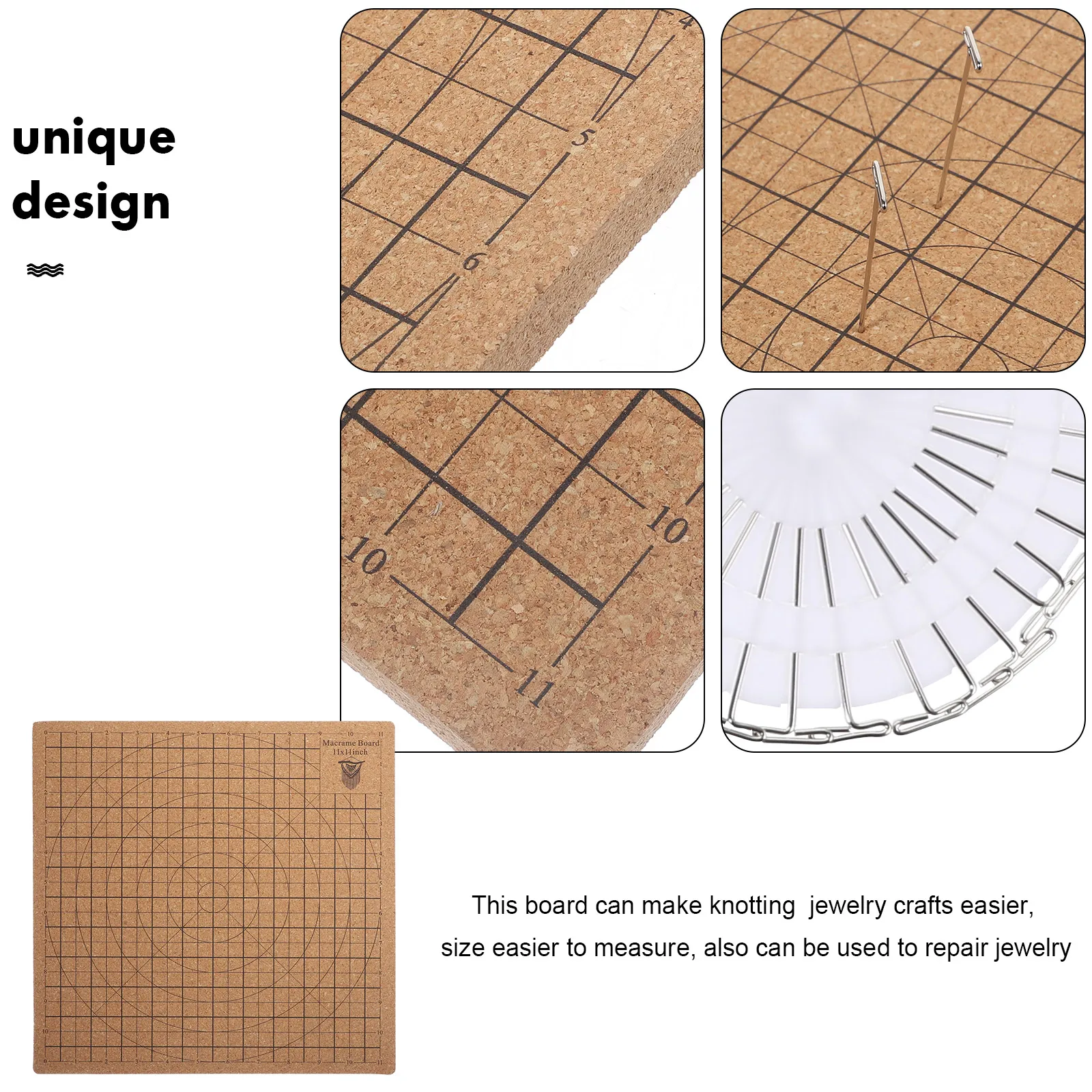 1 set 30cm Cork Cork Macrame Board Supplies Board T Pins Knotting Craft DIY Measuring Bracelet Projects Jewelry Tools
1 set 30cm Cork Cork Macrame Board Supplies Board T Pins Knotting Craft DIY Measuring Bracelet Projects Jewelry Tools
