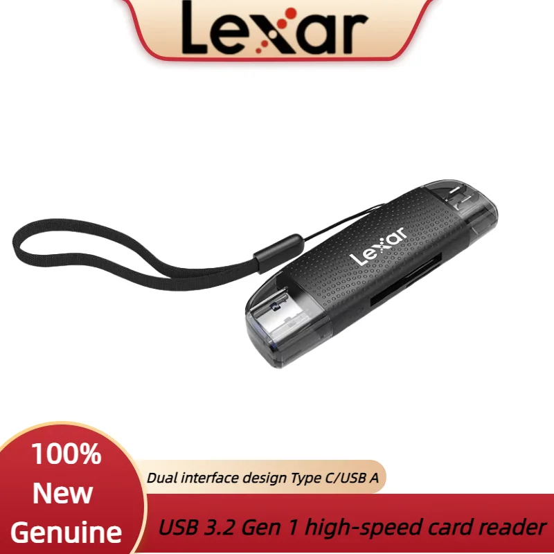 Original Lexar Dual-Slot USB-A USB-C Reader Up to 205Mb/s USB 3.2 SD Card Reader and Micro SD Card Reader for Computer and Phone
Original Lexar Dual-Slot USB-A USB-C Reader Up to 205Mb/s USB 3.2 SD Card Reader and Micro SD Card Reader for Computer and Phone