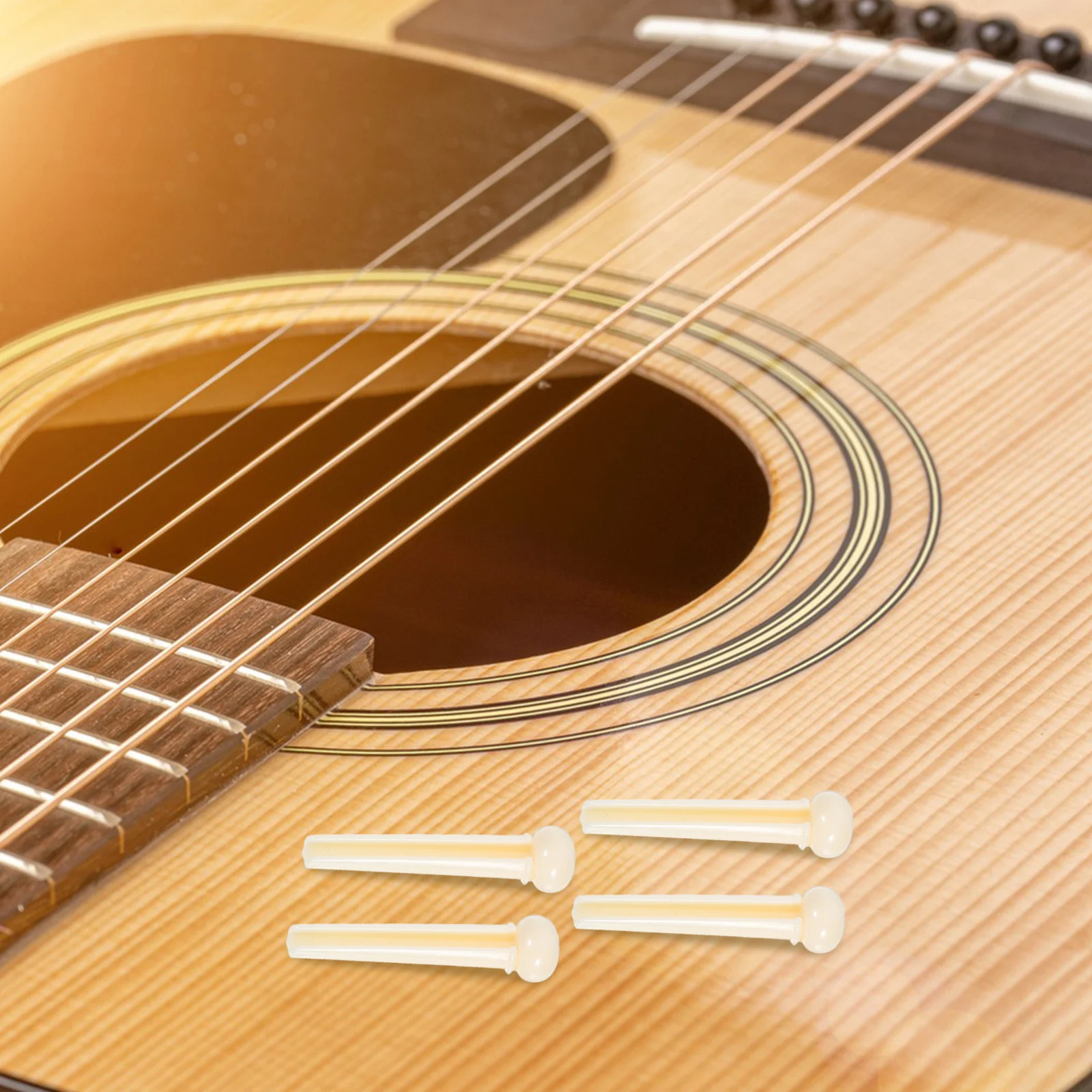 6Pcs Acoustic Guitar Bridge Pins Brass Inlaid Replacement Parts for 6 String Standard Guitars Enhance Tone Sustain Clarity
6Pcs Acoustic Guitar Bridge Pins Brass Inlaid Replacement Parts for 6 String Standard Guitars Enhance Tone Sustain Clarity