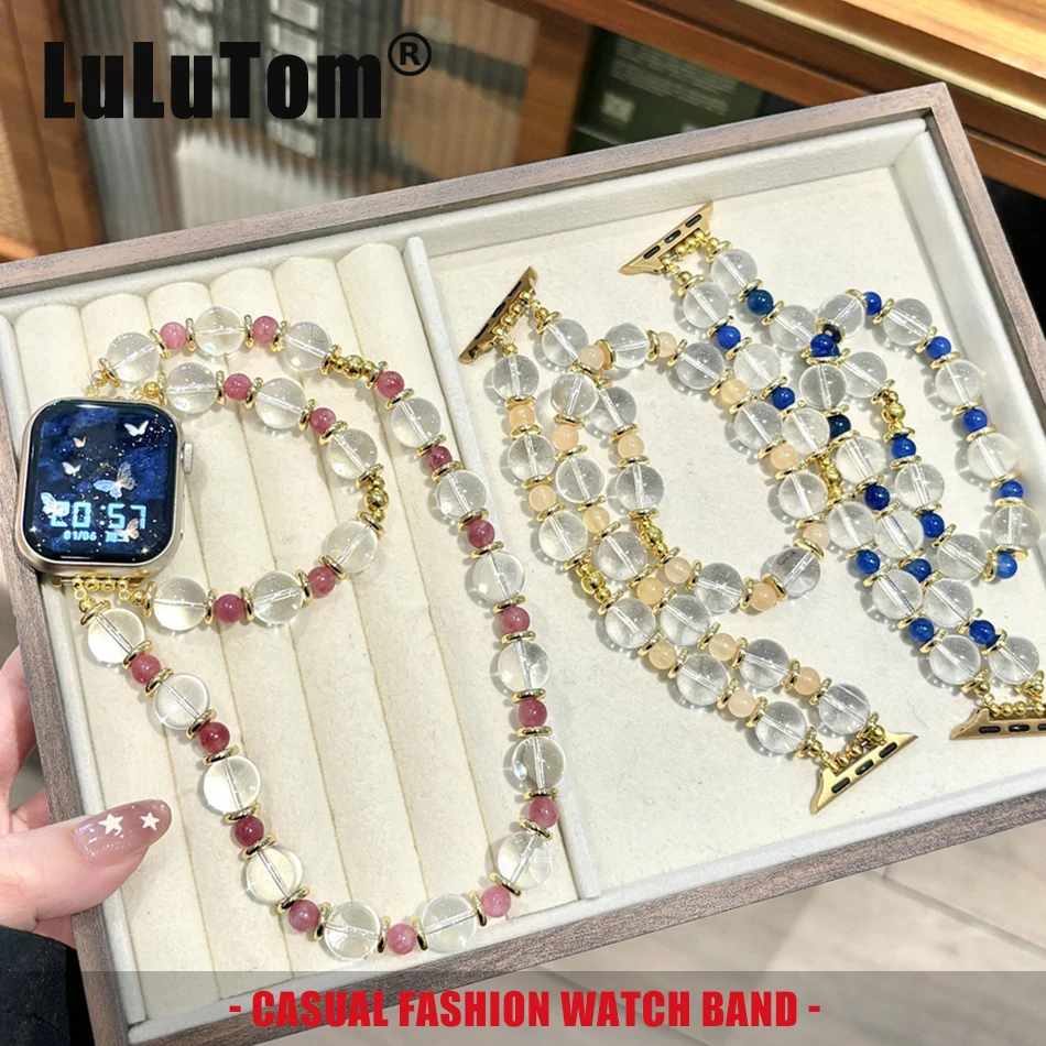 Ремешок для Apple Watch с кристаллами и бусинами для серий 11, 10, 9, 8, 7, 6, SE, 5, Ultra, iWatch 49/46/45/44/42/41/40/38, браслет с камнями
Ремешок для Apple Watch с кристаллами и бусинами для серий 11, 10, 9, 8, 7, 6, SE, 5, Ultra, iWatch 49/46/45/44/42/41/40/38, браслет с камнями