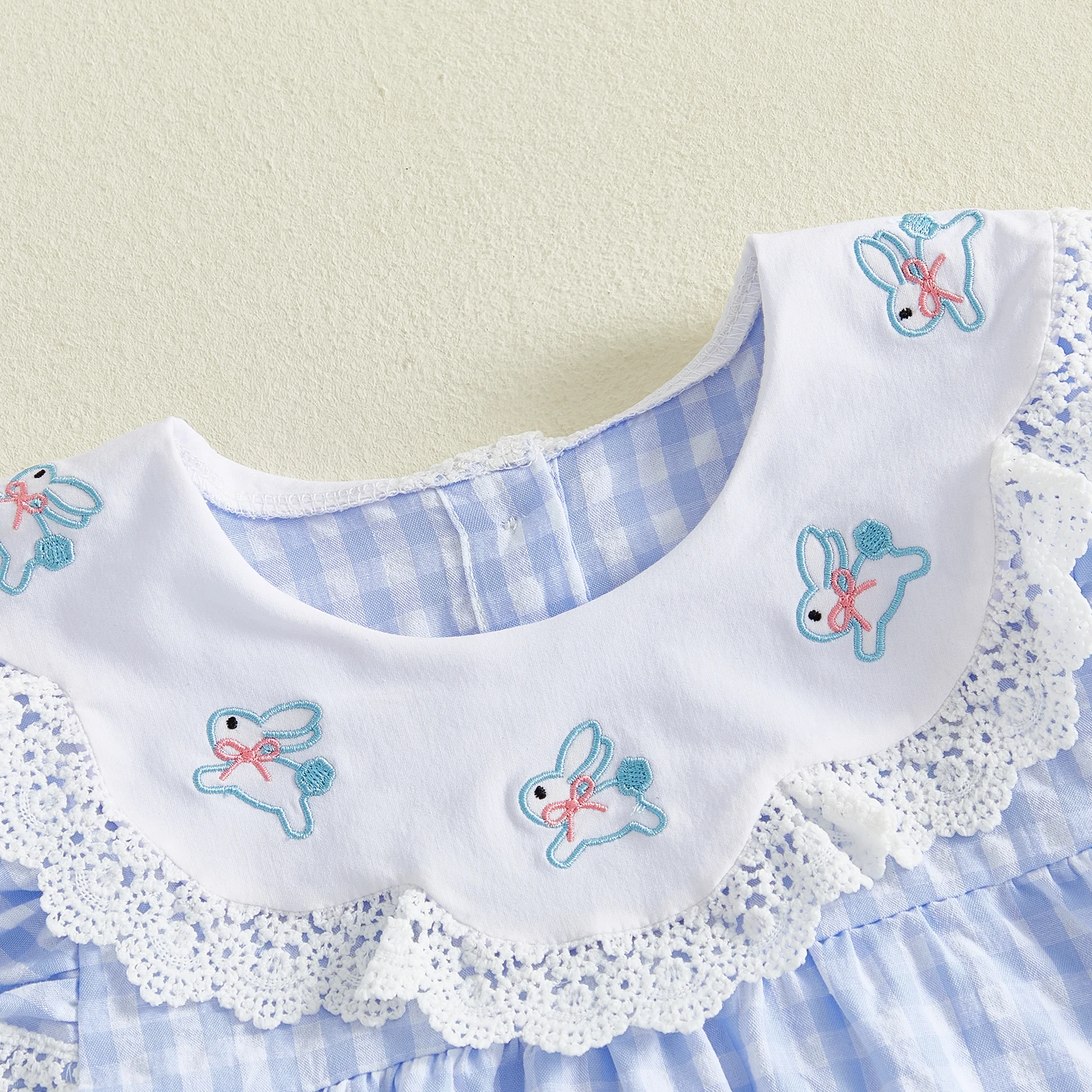 Toddler Baby Girl Easter Dress Flying Sleeve Crew Neck Bunny Embroidery Plaid Print A Line Dress
Toddler Baby Girl Easter Dress Flying Sleeve Crew Neck Bunny Embroidery Plaid Print A Line Dress