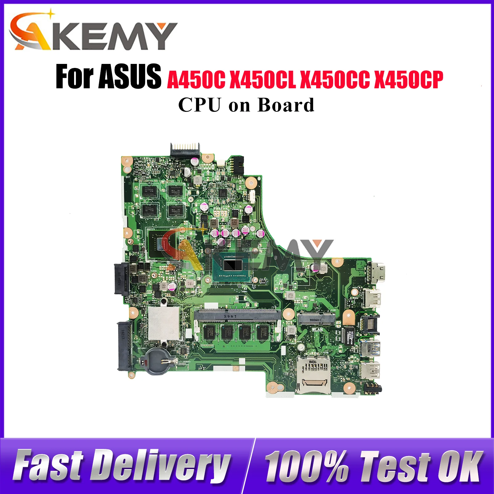 X450CC Материнская плата для ноутбука ASUS VivoBook A450C X450CL X450CP K450C X452C X450C X450CC Y481C Материнская плата с процессором tests OK stk
X450CC Материнская плата для ноутбука ASUS VivoBook A450C X450CL X450CP K450C X452C X450C X450CC Y481C Материнская плата с процессором tests OK stk