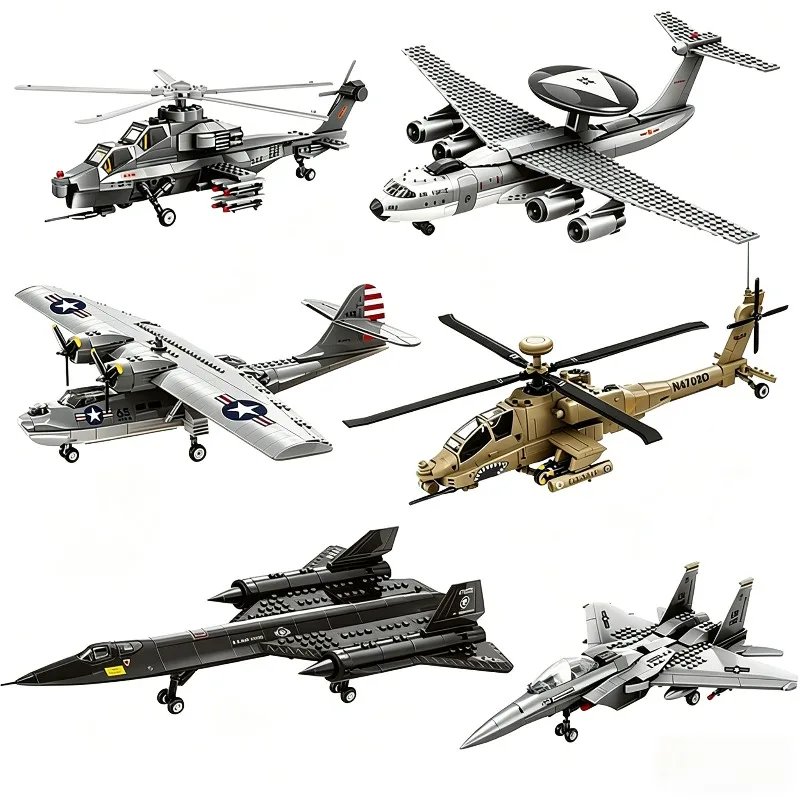Various Creative Military Aircraft Helicopter Model Building Bricks DIY Construction Bricks Toy Gift For Airplane Enthusiasts
Various Creative Military Aircraft Helicopter Model Building Bricks DIY Construction Bricks Toy Gift For Airplane Enthusiasts