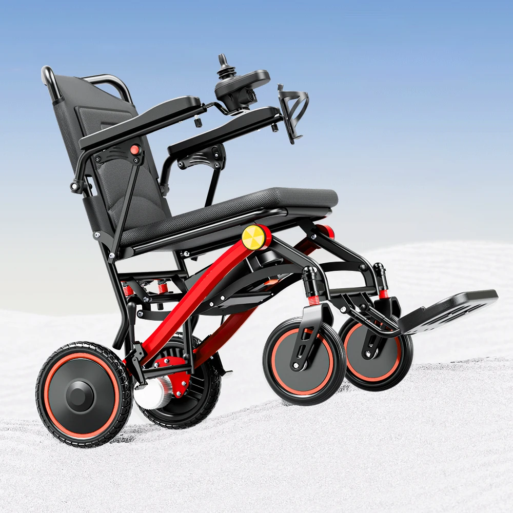 Hot Selling 2025 Trendy Products 17kg Foldable Ultra Light Aluminum Electric Chair 500W Brushless 15AH Battery Power Wheelchair
Hot Selling 2025 Trendy Products 17kg Foldable Ultra Light Aluminum Electric Chair 500W Brushless 15AH Battery Power Wheelchair