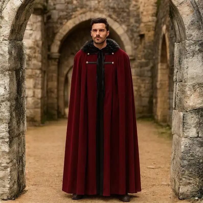 Medieval Steampunk Winter Cape Maxi Viking Pirate Cloak Halloween Fur Hooded Long Gothic Jacket Cosplay
Medieval Steampunk Winter Cape Maxi Viking Pirate Cloak Halloween Fur Hooded Long Gothic Jacket Cosplay