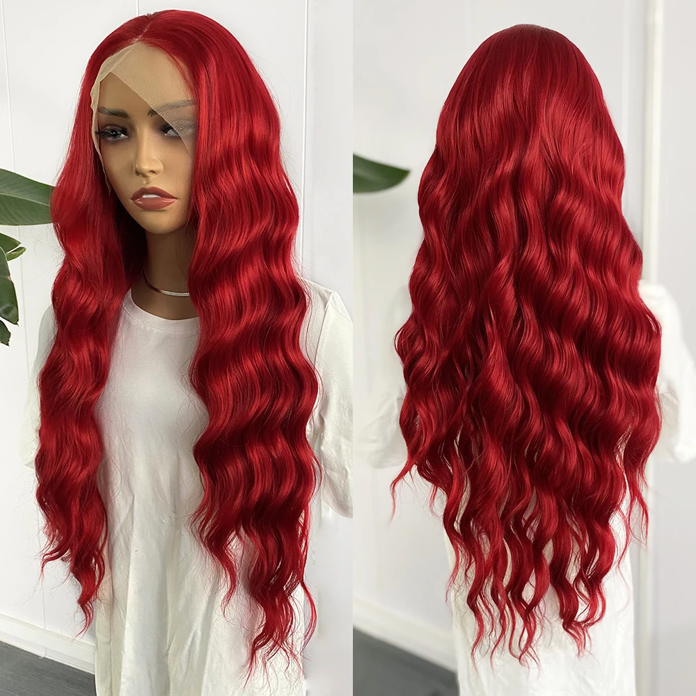 Diniwigs Red Lace Front Wig Long Body Wave Synthetic Lace Wig Natural Hairline Daily Use Cosplay Wigs for Women Heat Resistant
Diniwigs Red Lace Front Wig Long Body Wave Synthetic Lace Wig Natural Hairline Daily Use Cosplay Wigs for Women Heat Resistant
