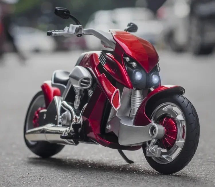 Diecast Motorcycle Model Toys 1:12 V-Rex Sport Bike Miniature Replica with Sound & Light
Diecast Motorcycle Model Toys 1:12 V-Rex Sport Bike Miniature Replica with Sound & Light