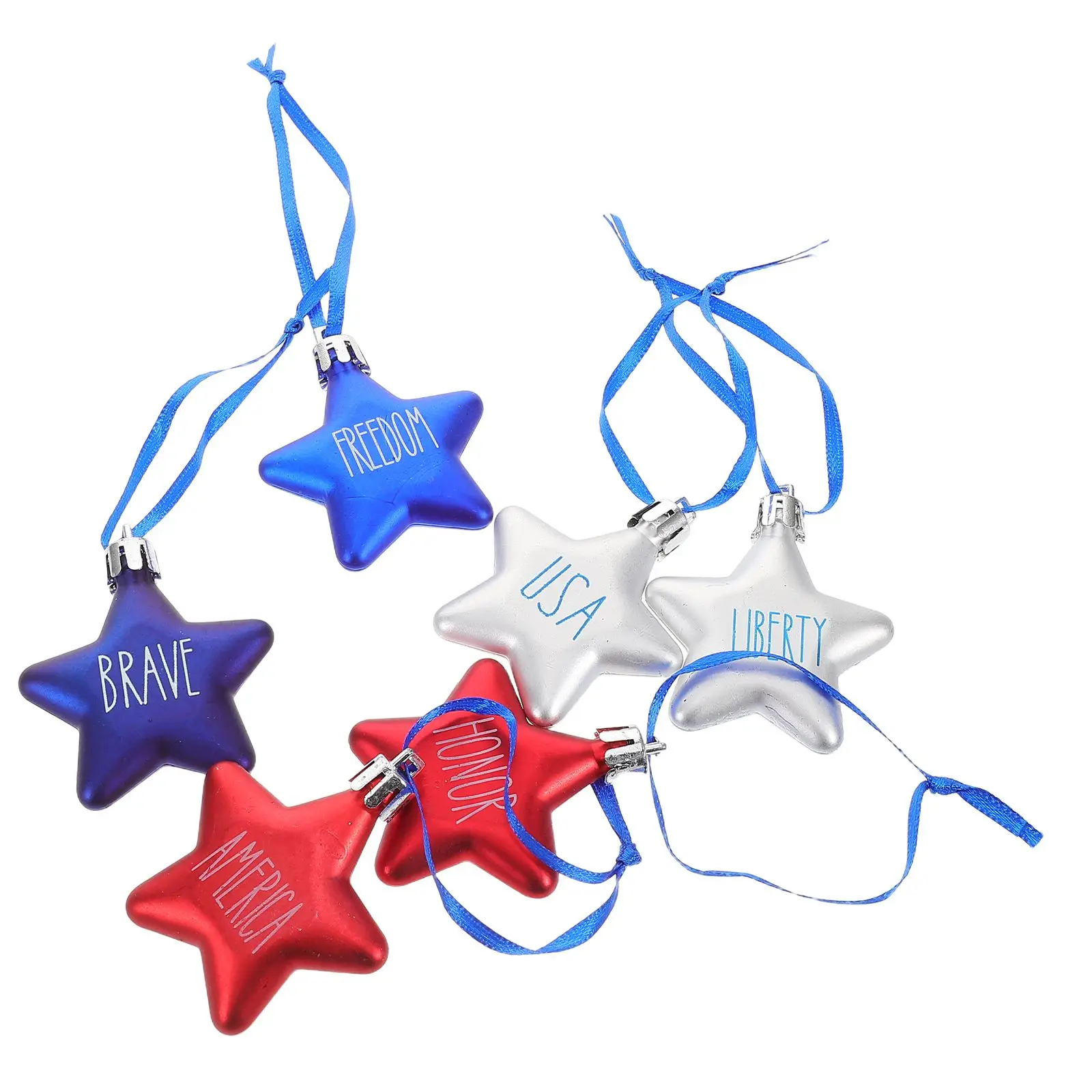 6 Pcs Pentagram Pendant Independence Day Ornaments Decorations Decorate Ball Patriotic Plastic Usa Party Five Pointed Star
6 Pcs Pentagram Pendant Independence Day Ornaments Decorations Decorate Ball Patriotic Plastic Usa Party Five Pointed Star
