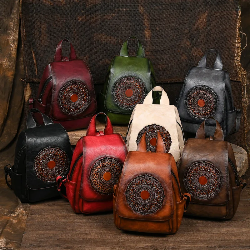 Retro Backpack New Original Women's Zipper Backpack Ethnic Style Design Literary Travel Bag
Retro Backpack New Original Women's Zipper Backpack Ethnic Style Design Literary Travel Bag