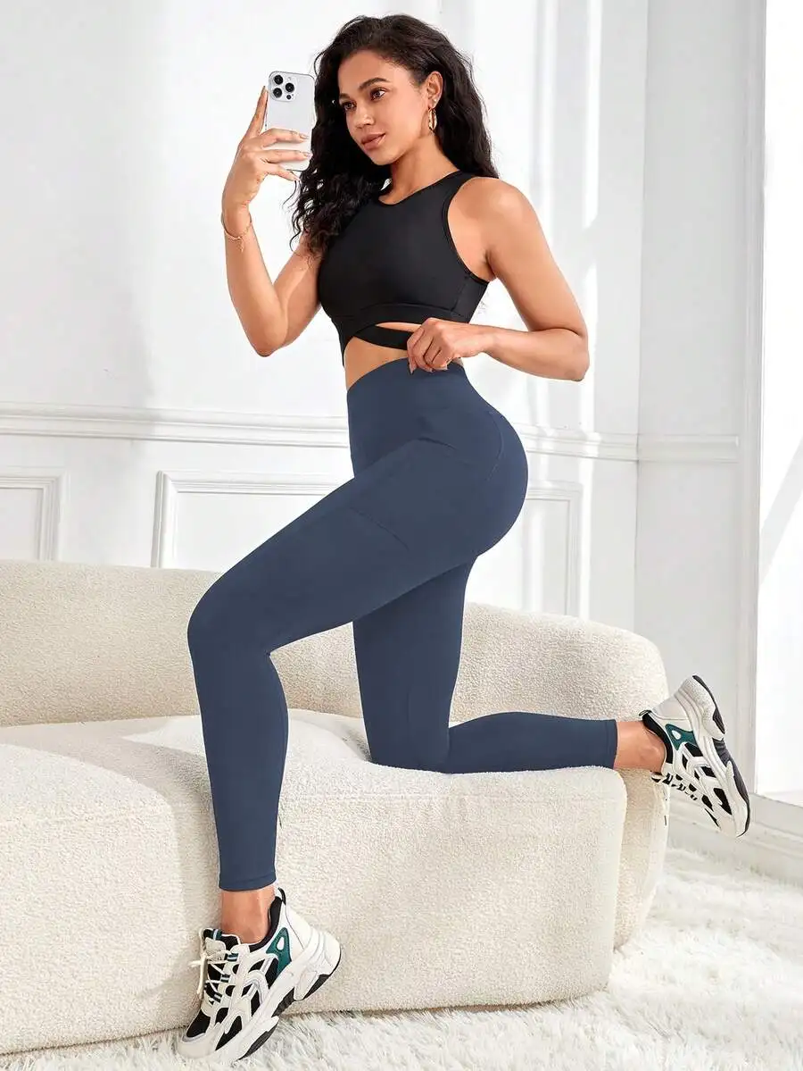 High Waist Yoga Leggings With Pockets Tummy Control Workout Running Leggings For Women
High Waist Yoga Leggings With Pockets Tummy Control Workout Running Leggings For Women