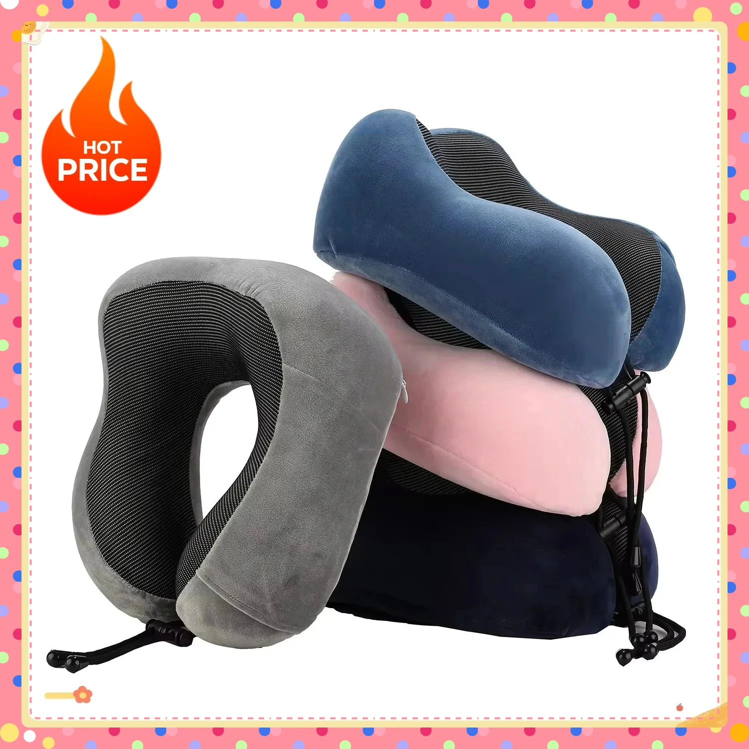 Memory Foam U Shaped Neck Pillow - Soft Travel Companion with Massage Feature, Ideal for Airplane, Car & Cervical Support
Memory Foam U Shaped Neck Pillow - Soft Travel Companion with Massage Feature, Ideal for Airplane, Car & Cervical Support