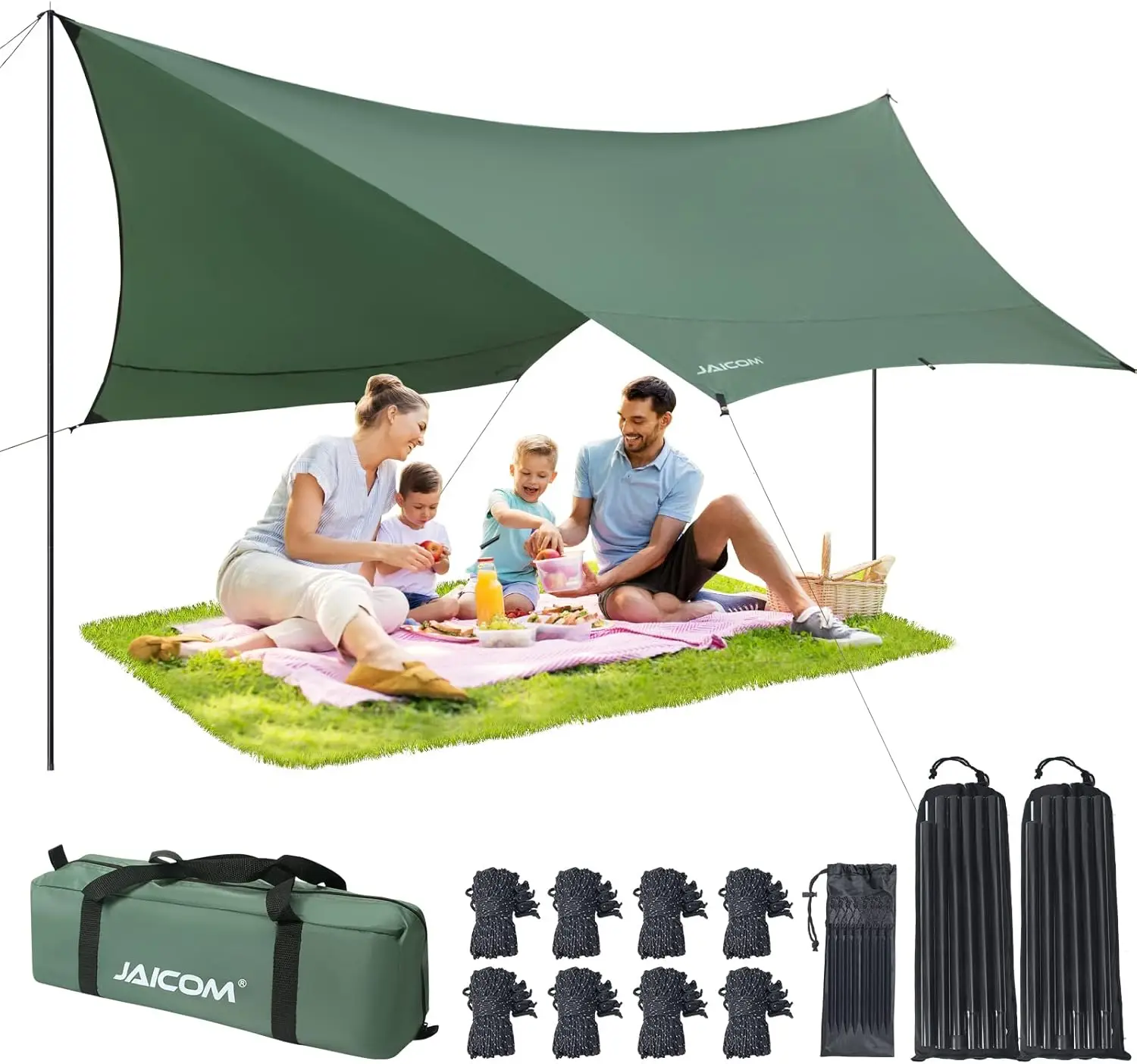 Camping Tarp, 14 X 12Ft Tarp With 2 Poles, Waterproof & Lightweight Tent Tarp Car Awning, Uv Upf50+ Rain Fly Sun Shelter Can
Camping Tarp, 14 X 12Ft Tarp With 2 Poles, Waterproof & Lightweight Tent Tarp Car Awning, Uv Upf50+ Rain Fly Sun Shelter Can