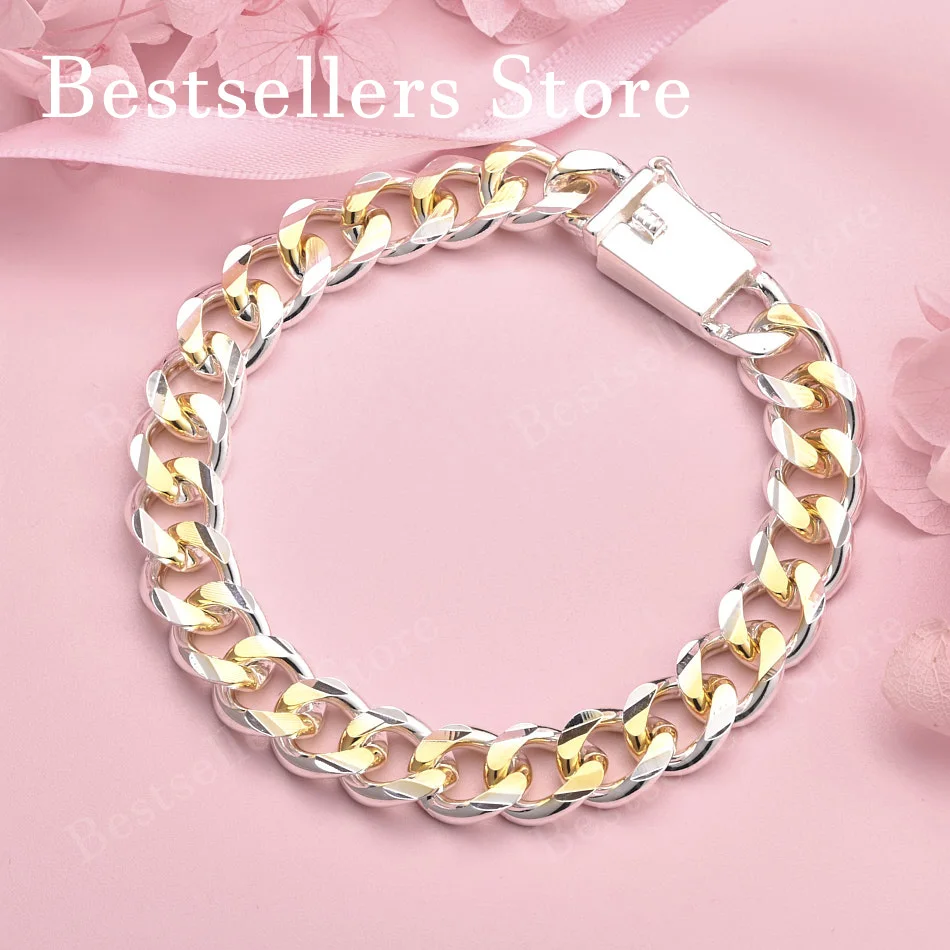 925 sterling silver 8-inch exquisite Cuban chain bracelet for men and women, fashionable party, wedding jewelry accessories
925 sterling silver 8-inch exquisite Cuban chain bracelet for men and women, fashionable party, wedding jewelry accessories