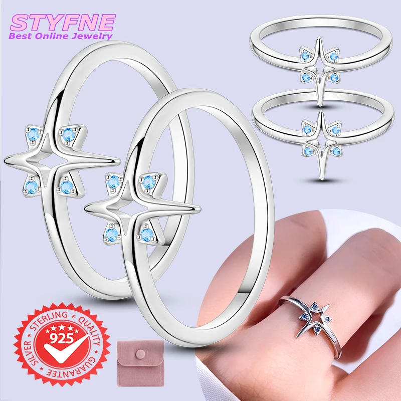 Women 925 Sterling Silver Blue Ocean Mysterious Starry Rings Jewelry Anniversary Birthday Fashion Gifts for Mother Wife Girls
Women 925 Sterling Silver Blue Ocean Mysterious Starry Rings Jewelry Anniversary Birthday Fashion Gifts for Mother Wife Girls