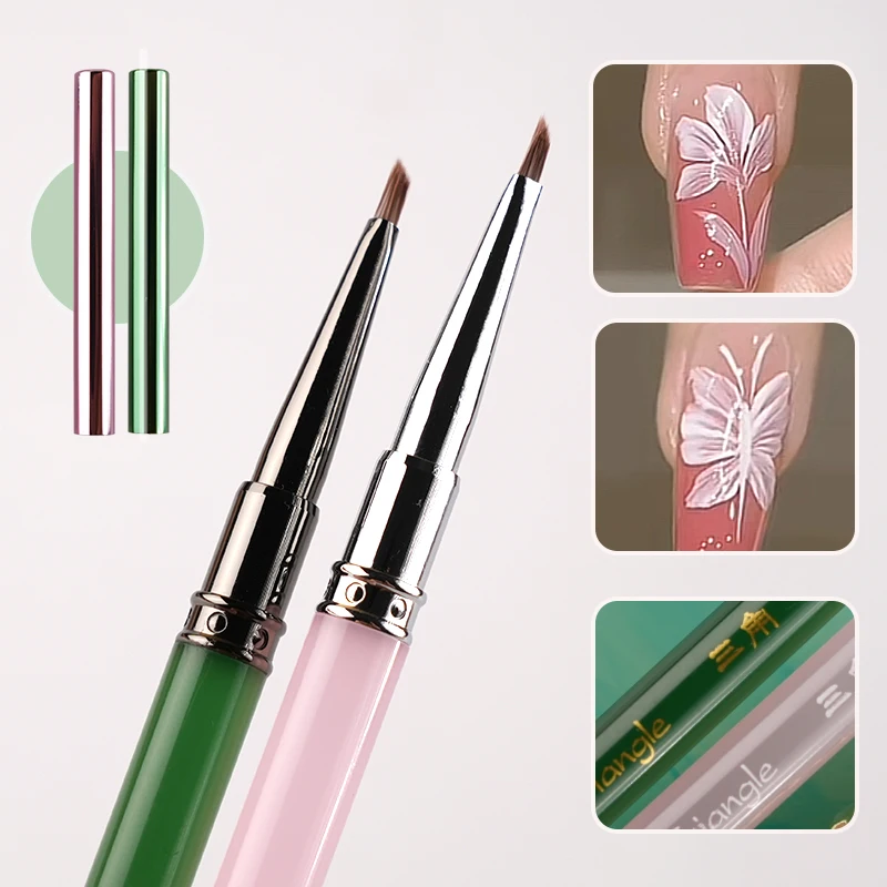 1/2Pcs Simple Triangular Nail Brush Green Pink Color Handle Nail Art Brush Painting Pen Acrylic Gel UV Extension Nail Tools
1/2Pcs Simple Triangular Nail Brush Green Pink Color Handle Nail Art Brush Painting Pen Acrylic Gel UV Extension Nail Tools