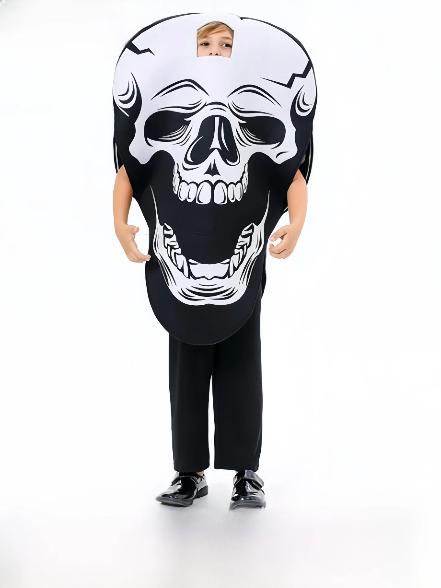 Halloween Children's Skull Horror Costume Bone Patterned Terror Outfit Traditional Chinese Stage Performance Clothing
Halloween Children's Skull Horror Costume Bone Patterned Terror Outfit Traditional Chinese Stage Performance Clothing