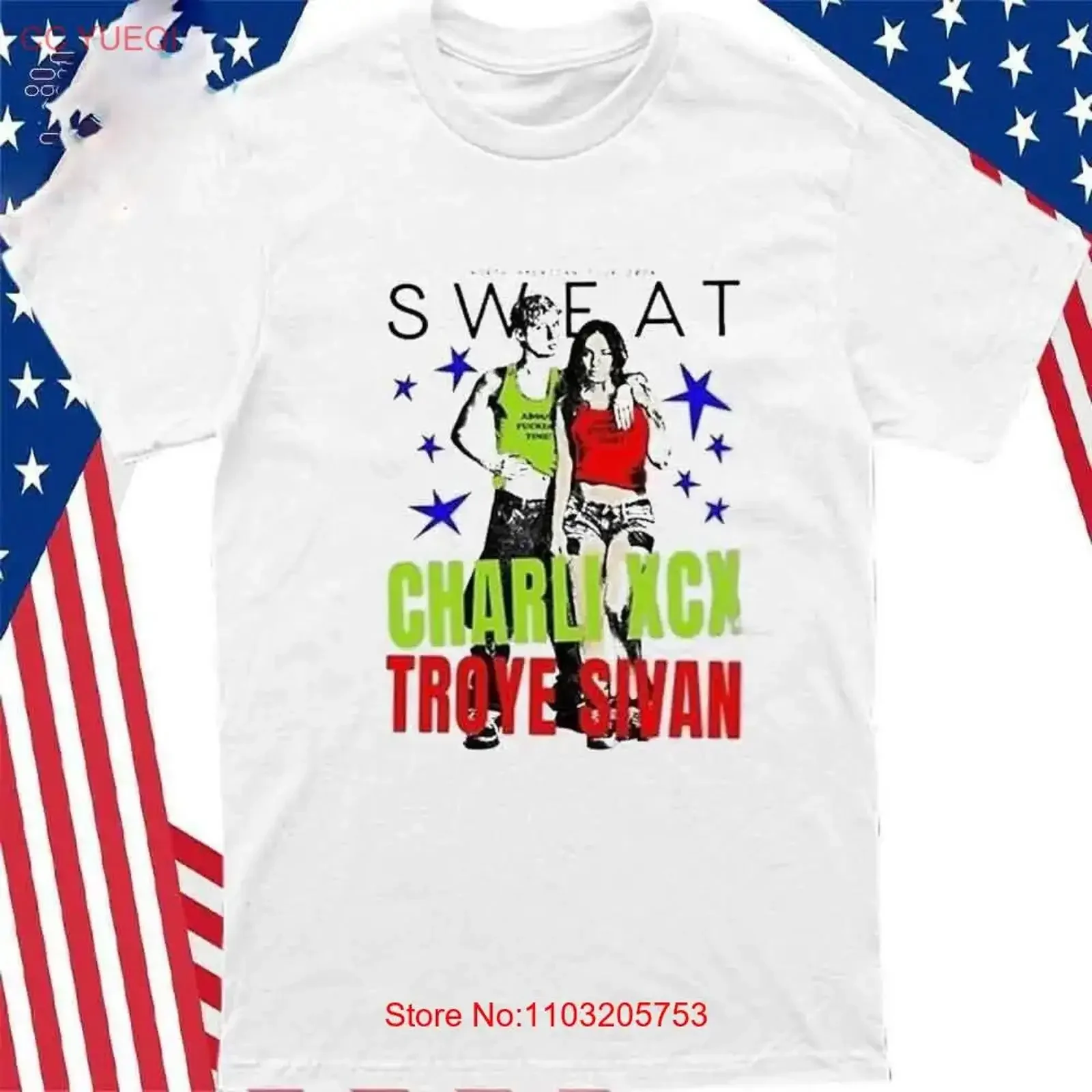 Charli Xcx And Troye Sivan North America 2024 Sweat Tour T Shirt vintage Washed Slightly Stylish fashion Top For Everyday Wear
Charli Xcx And Troye Sivan North America 2024 Sweat Tour T Shirt vintage Washed Slightly Stylish fashion Top For Everyday Wear
