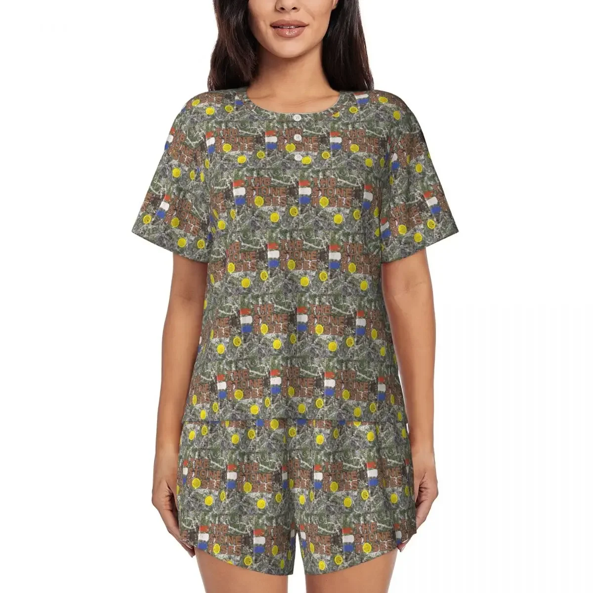 The Stone Roses Album Cov Round Neck Short Sleeves Nightdress for Sleeping Sleepshirts Women Soft Pajama Set Short Pants
The Stone Roses Album Cov Round Neck Short Sleeves Nightdress for Sleeping Sleepshirts Women Soft Pajama Set Short Pants