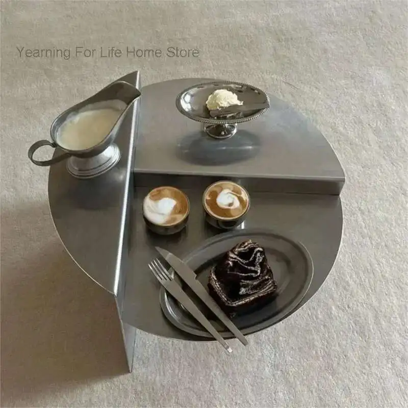 Stainless Steel Coffee Table Wabi-sabi Style Round Metal Coffee Desks Korean Designer Models Side Tables
Stainless Steel Coffee Table Wabi-sabi Style Round Metal Coffee Desks Korean Designer Models Side Tables