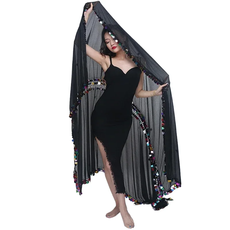 Women New Belly Dance Malaya Scarf Sequins Decorate Stage Show Melaya Scarf Alexander's Girl Performance Show Gold Veils Adults 
Women New Belly Dance Malaya Scarf Sequins Decorate Stage Show Melaya Scarf Alexander's Girl Performance Show Gold Veils Adults