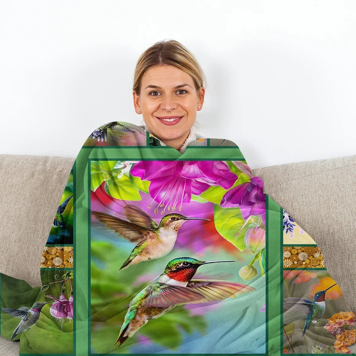 Throw Baby Blanket Watercolor Hummingbird Pattern Soft Cozy Garden Flowers Flannel Fleece Throw Babes Carpet for Couch Sofa Bed
Throw Baby Blanket Watercolor Hummingbird Pattern Soft Cozy Garden Flowers Flannel Fleece Throw Babes Carpet for Couch Sofa Bed