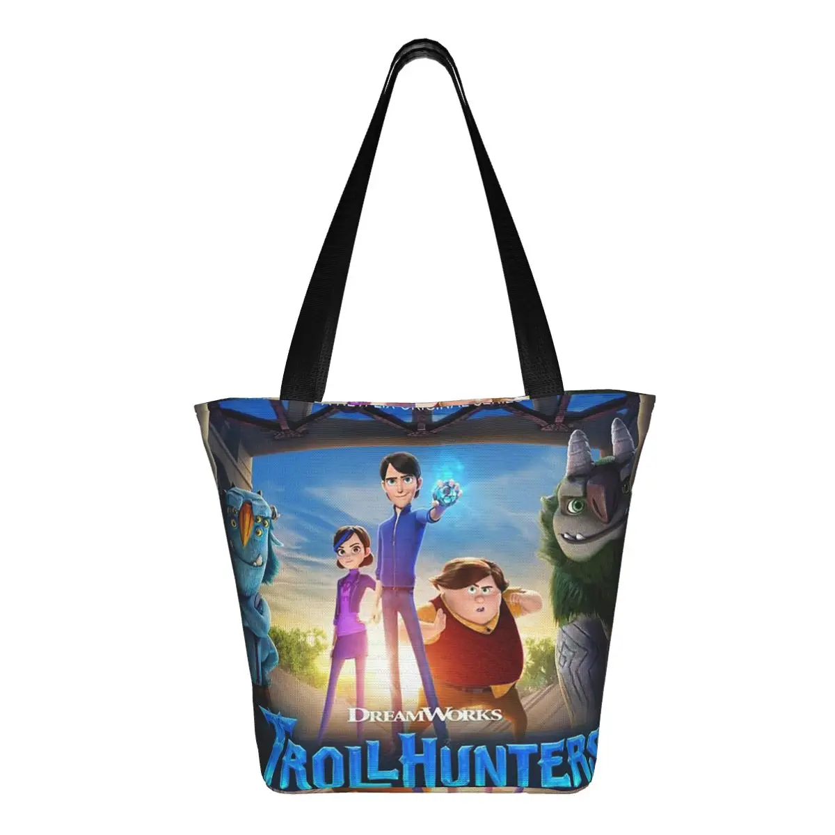 Cartoon TrollHunters Shopping Tote Bag Canvas Large Capacity Shoulder Bags Shopper Grocery Handbag for Women
Cartoon TrollHunters Shopping Tote Bag Canvas Large Capacity Shoulder Bags Shopper Grocery Handbag for Women