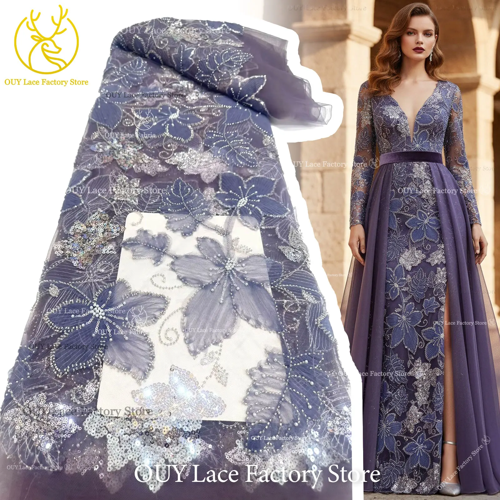 French Tulle Embroidery Lace Fabric High Quality African Beaded Sequins Lace Fabric Nigerian Sewing Wedding Evening Party Dress
French Tulle Embroidery Lace Fabric High Quality African Beaded Sequins Lace Fabric Nigerian Sewing Wedding Evening Party Dress
