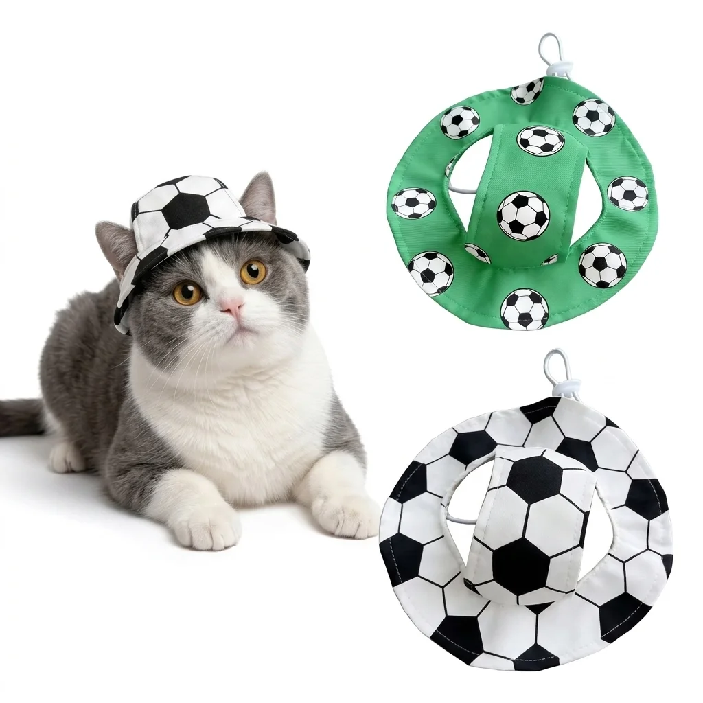 Pet Soccer Theme Bucket Hat for Dogs & Cats, Adjustable Sun Hat with Ear Holes, Cute Outdoor Cap for Small Medium Pets
Pet Soccer Theme Bucket Hat for Dogs & Cats, Adjustable Sun Hat with Ear Holes, Cute Outdoor Cap for Small Medium Pets