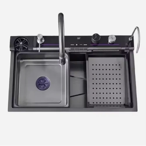 Top Tier High Quality 304 Stainless Steel Handmade Kitchen Sink with Smart Features Nano Coating and Stunning Waterfall Design
Top Tier High Quality 304 Stainless Steel Handmade Kitchen Sink with Smart Features Nano Coating and Stunning Waterfall Design