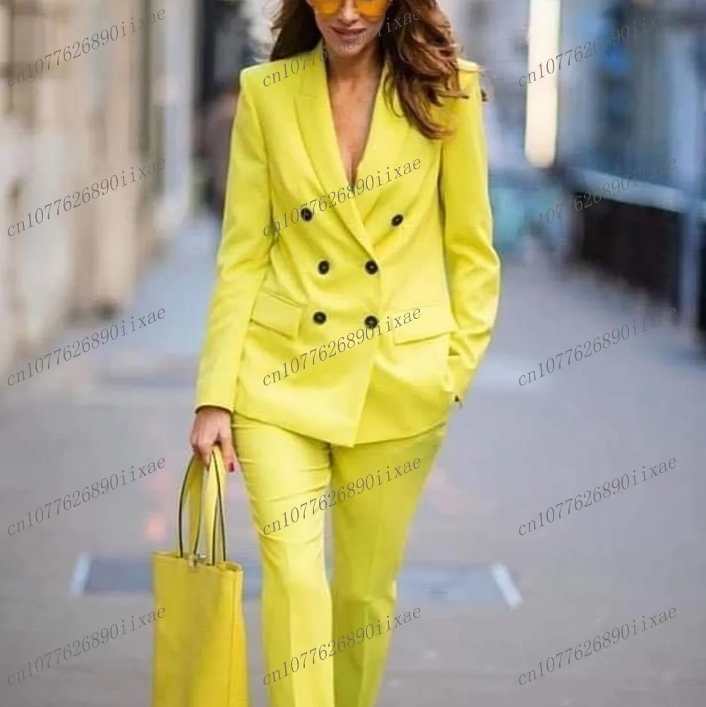 Yellow Formal Women Suit Lady Business Office Tuxedos Mother Wedding Party Ladies 2 Piece Set Blazer Pants Customized
Yellow Formal Women Suit Lady Business Office Tuxedos Mother Wedding Party Ladies 2 Piece Set Blazer Pants Customized