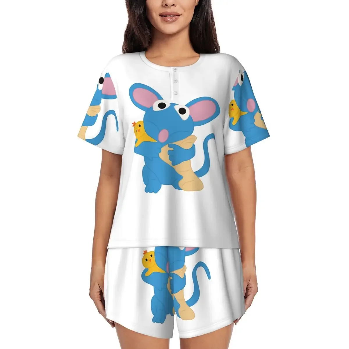 Tutter - Bear In The Big Blue House Round Neck Short Sleeves Nightdress for Sleeping Women Loose Pajama Set Short Pants
Tutter - Bear In The Big Blue House Round Neck Short Sleeves Nightdress for Sleeping Women Loose Pajama Set Short Pants