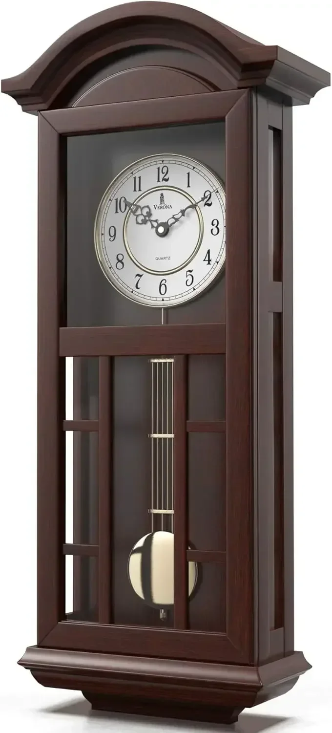 Pendulum Wall Clock - 27 inch Wooden Hanging Grandfather Wall Clock with Pendulum - Real Wood, Quiet, Non-Chiming & Battery Oper
Pendulum Wall Clock - 27 inch Wooden Hanging Grandfather Wall Clock with Pendulum - Real Wood, Quiet, Non-Chiming & Battery Oper